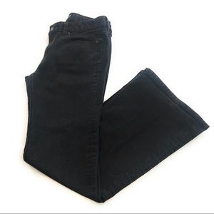 LOFT Women’s Modern Flare Black Denim Jeans, 8